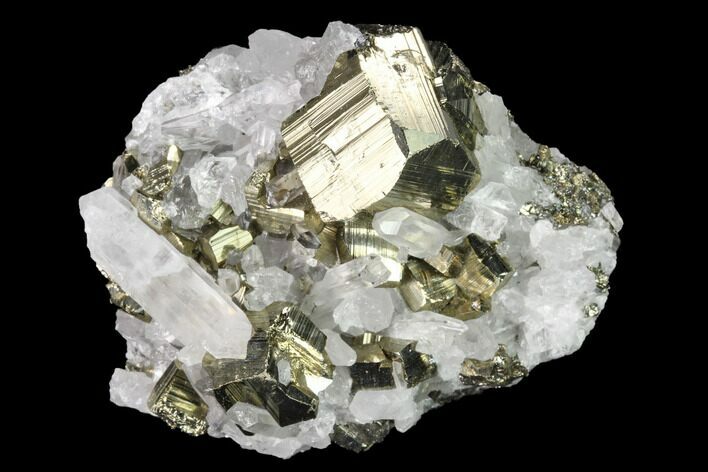 Quartz and Pyrite Crystal Association - Peru #141837
